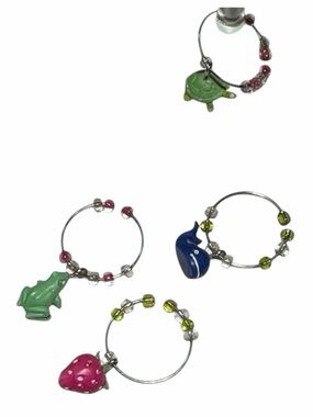 Cute Wine Glass Charms - Set of Four.